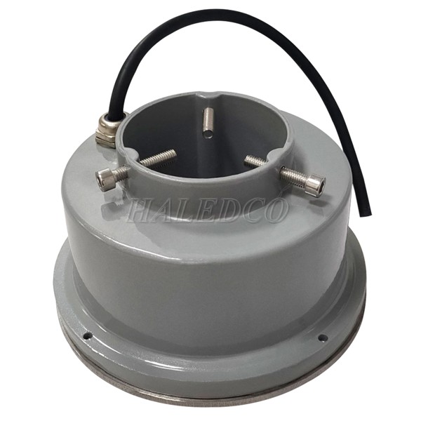 Bộ nguồn được tích hợp trong thân đèn led âm nước 6w dạng bánh xe HLUW2-6w