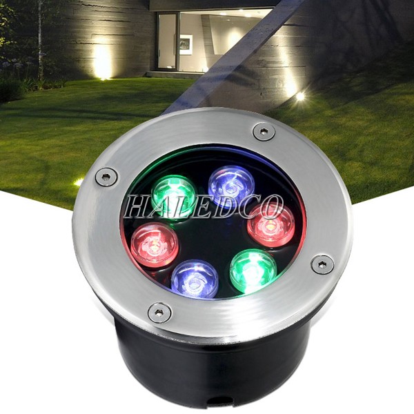 Đèn LED âm đất HLUG1-6 còn có khả năng đổi màu ánh sáng