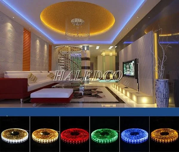 Ứng dụng của đèn led dây trong nhà đa sắc HLST 5050I-60w RGB