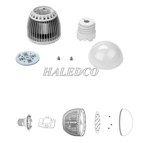 Nguồn đèn led bulb HLIDS2-7 tròn đui xoáy E27