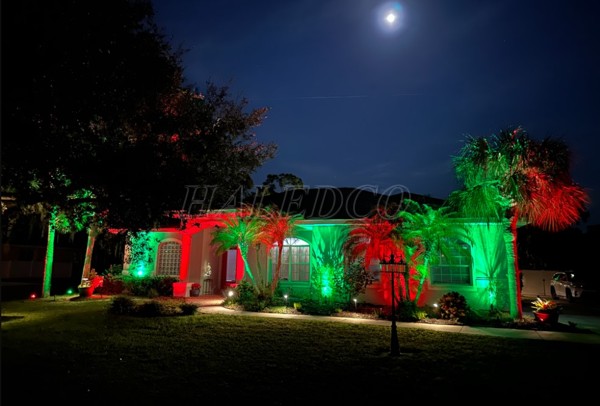 Ứng dụng đèn LED chiếu cây đổi màu 24w HLOG1-24w RGB