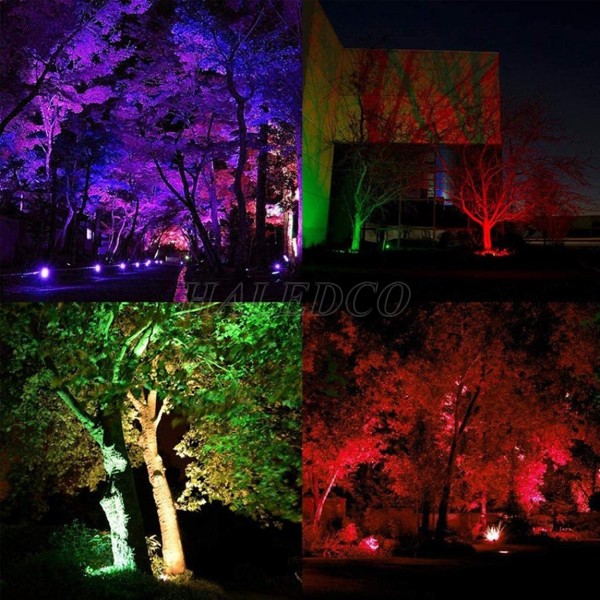 Ứng dụng đèn LED hắt cây HLOG21-48 RGB