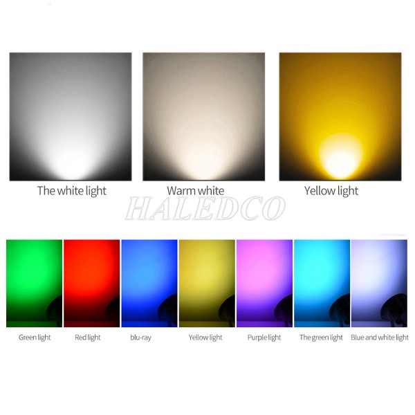 Màu ánh sáng của đèn led chiếu hắt cây HLOG3-3