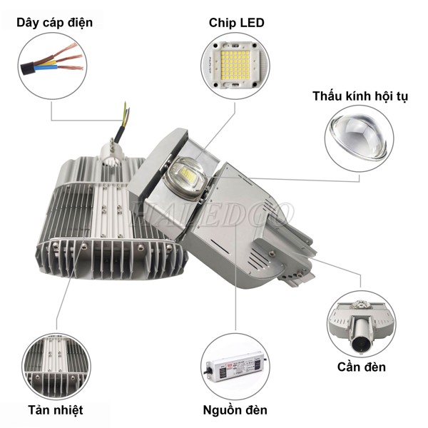 Cấu tạo đèn đường LED HLS9-50