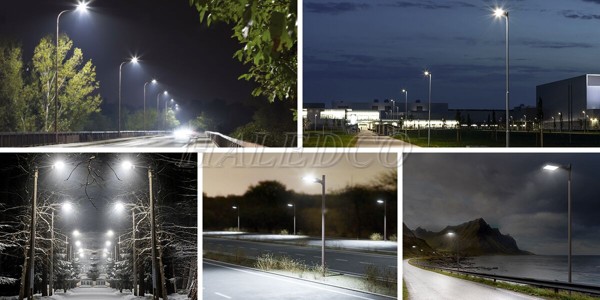 Ứng dụng của đèn đường LED HLS2-60 chiếu sáng đường trong khu công nghiệp