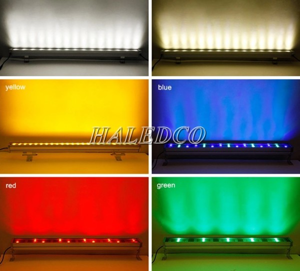 Đèn LED chiếu hắt HLWW1-24 RGB có ánh sáng đa sắc