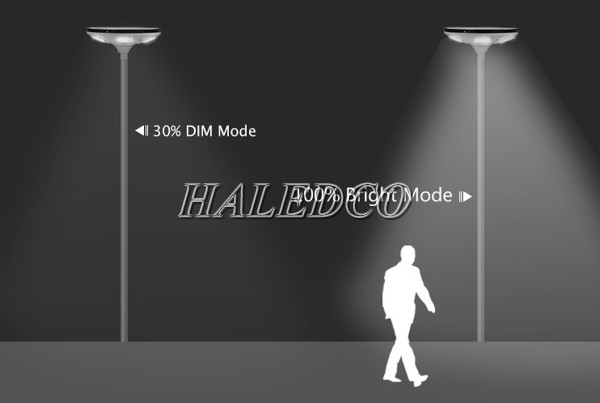 Trụ đèn led sân vườn HLSV64-MT tự kích hoạt cảm biến bật đèn khi có người đến gần