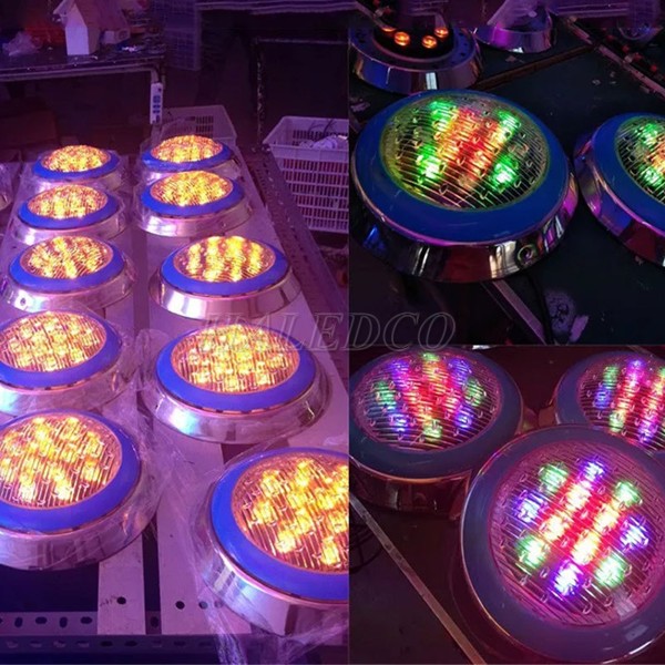 Ánh sáng thực tế của đèn led hồ bơi HLUWP3-12w RGB