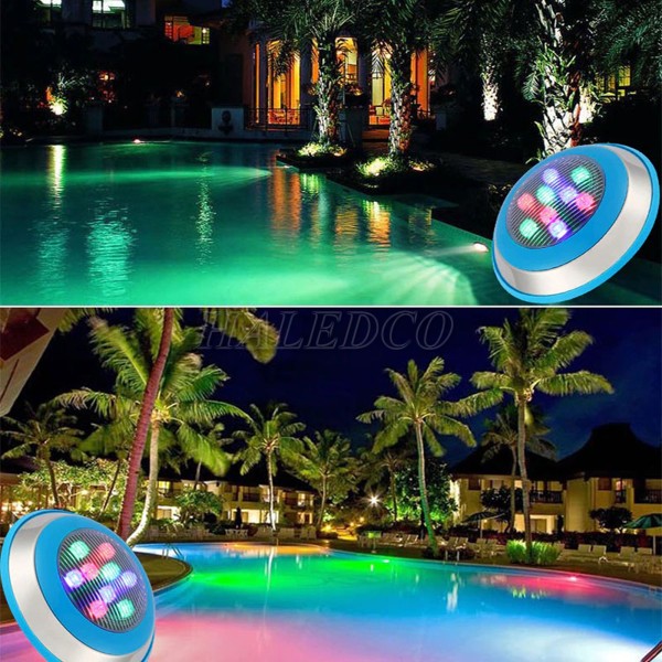 Đèn led hồ bơi 9w đổi màu HLUWP3-9w RGB ứng dụng trong chiếu sáng hồ bơi